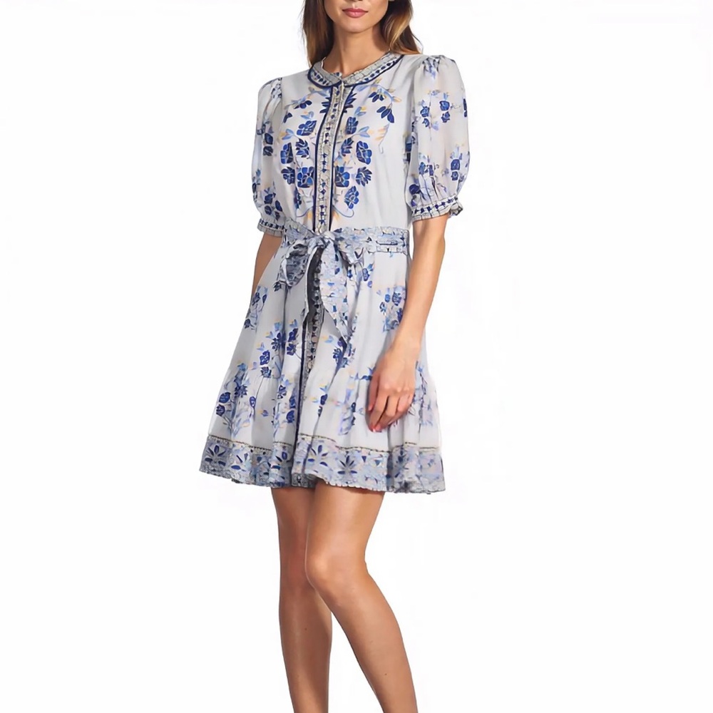 A Loves A Floral Dress Blue